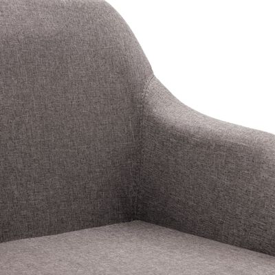 vidaXL Otočné jedálenské stoličky 6 ks, sivohnedé, látka