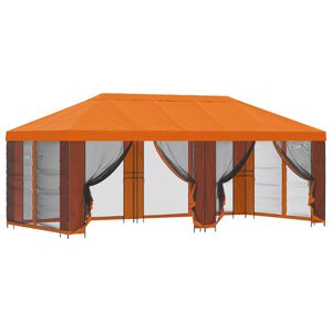 vidaXL Alt&aacute;nok so stenami 6 x 3 m Oranžov&aacute; Polyester a oceľ 190
