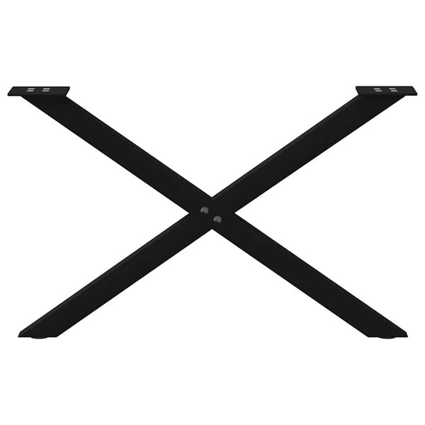 vidaXL Nohy konferenčn&eacute;ho stol&iacute;ka v tvare X, 2 ks, čierne, 70 x (42-43) cm, oceľov&eacute;