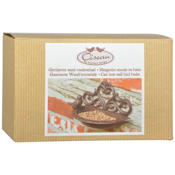 Esschert Design Kŕmidlo pre vtákov hnedé liatina BR26