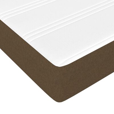 vidaXL Posteľný rám boxsping s matracom hnedý 90x200 cm látka