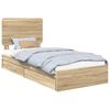 vidaXL &Uacute;ložn&aacute; posteľ Sonoma dub 100 x 200 cm Kompozitn&eacute; drevo
