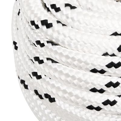 vidaXL Pracovné lano biele 18 mm 100 m polyester