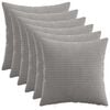 vidaXL Poťah na podložku 6 pcs HEERLEN Svetlosiv&aacute; 45 x 45 cm man&scaron;estr