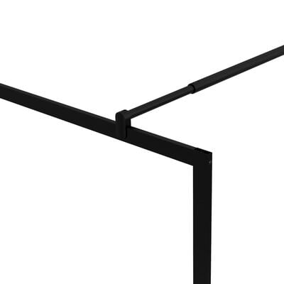 vidaXL Sprchová zástena s tvrdeným sklom čierna 100x195 cm