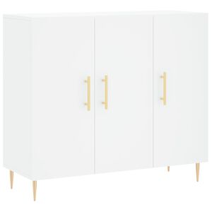 vidaXL Komoda biela 90x34x80 cm kompozitn&eacute; drevo