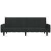vidaXL 2-miestna rozkladacia pohovka, čierna, zamat