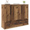 vidaXL Highboard so z&aacute;suvkou 3 pcs Star&eacute; drevo Kompozitn&eacute; drevo