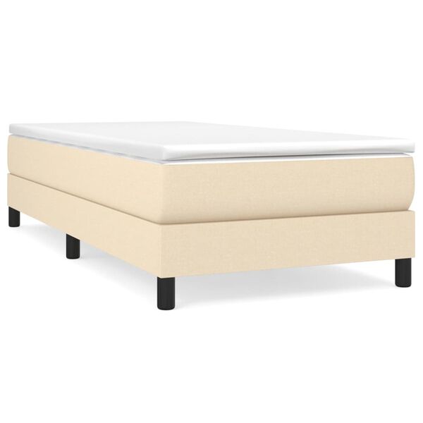 vidaXL Boxspring posteľ s matracom kr&eacute;mov&aacute; 100x200 cm l&aacute;tka