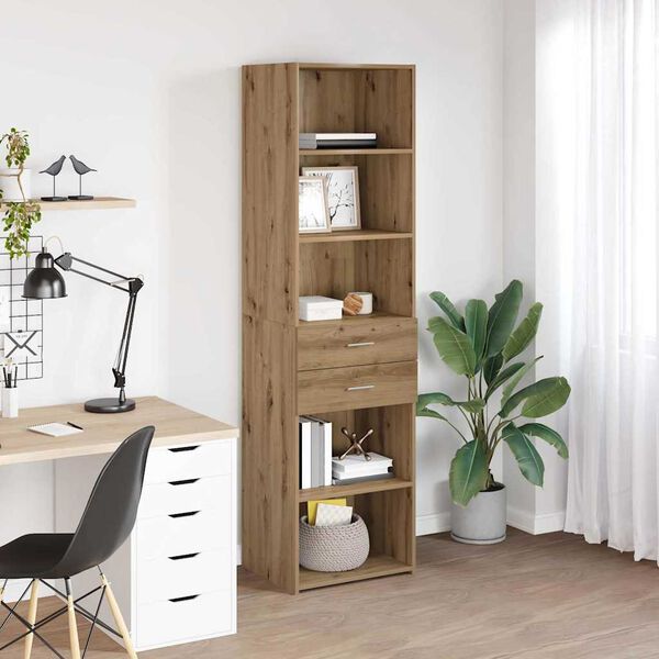 vidaXL Highboard Remeseln&yacute; dub 50 x 42,5 x 185 cm Kompozitn&eacute; drevo