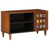 vidaXL TV skrinka s dverami Orech 80 x 33 x 46 cm Mas&iacute;vne mango drevo