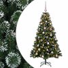 vidaXL Umel&yacute; vianočn&yacute; stromček s vianočn&yacute;mi guľami 120 cm 150 LED
