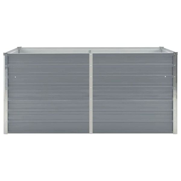 vidaXL Vyv&yacute;&scaron;en&yacute; z&aacute;hradn&yacute; kvetin&aacute;č siv&yacute; 160x80x45 cm pozinkovan&aacute; oceľ