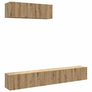 vidaXL 3-dielna s&uacute;prava TV skrinky na stenu Artisan Dub 100x30x30 cm