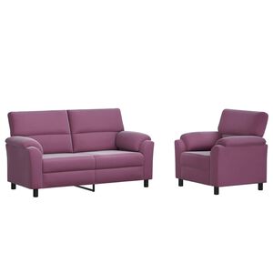 vidaXL Sada pohoviek 2 pcs Fialov&aacute; Zamat
