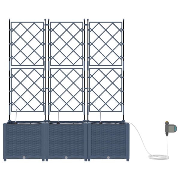 vidaXL Z&aacute;hradn&yacute; kvetin&aacute;č 2 pcs Siv&aacute; 80 x 40 x 125,5 cm Oceľ