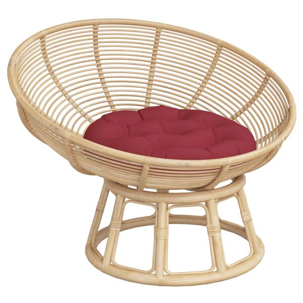 vidaXL Okr&uacute;hly vank&uacute;&scaron; v&iacute;novo červen&yacute; &Oslash; 60 x 11 cm oxfordsk&aacute; l&aacute;tka