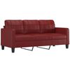 vidaXL 3-miestna pohovka s podnožkou vínovo-červená 180 cm umelá koža