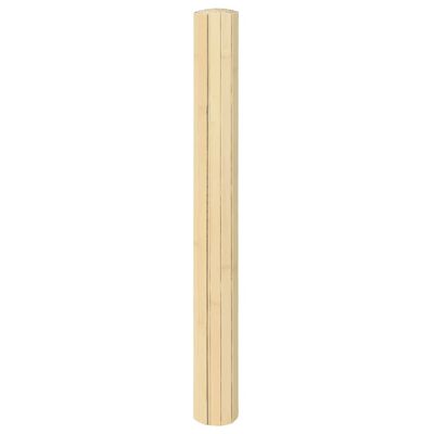 vidaXL Koberec obdĺžnikový bledý prírodný 100x100 cm bambus