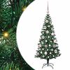 vidaXL Umel&yacute; predsvieten&yacute; vianočn&yacute; stromček Zelen&aacute; 120 cm PVC a kov