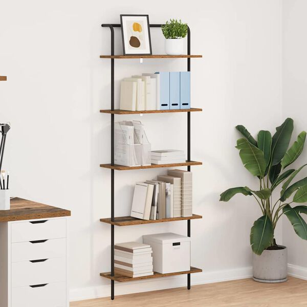 vidaXL Reg&aacute;l na knihy Star&eacute; drevo 60 x 24 x 168 cm Kompozitn&eacute; drevo