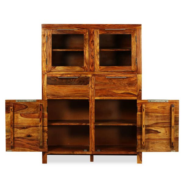 vidaXL Komoda zo sheesamov&eacute;ho dreva, 100x35x140 cm