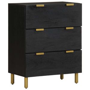 vidaXL Komoda čierna 60x33x75 cm kompozitn&eacute; drevo