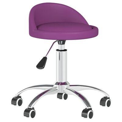 vidaXL Masážna stolička fialová umelá koža