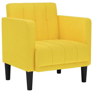 vidaXL Rozkladacia pohovka s podr&uacute;čkami, svetložlt&aacute;, 53 cm, l&aacute;tkov&aacute;