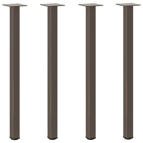 vidaXL Nohy konzolov&eacute;ho stol&iacute;ka 4 ks, pr&iacute;rodn&aacute; oceľ, 72-74 cm, oceľ