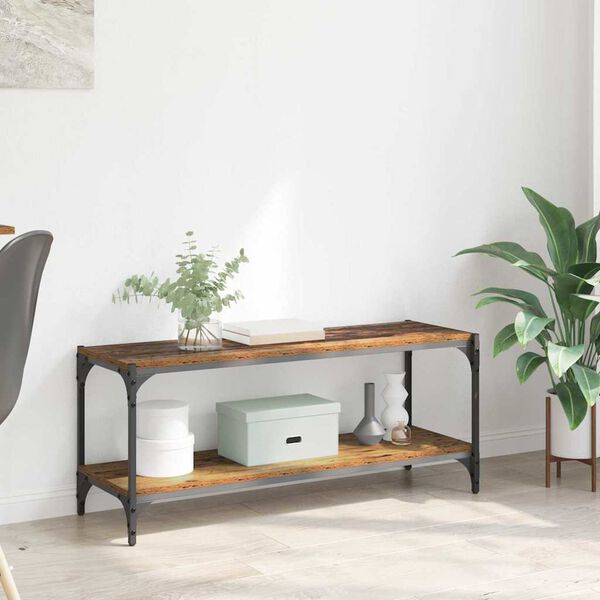 vidaXL TV skrinka Star&eacute; drevo 100x33x41cm Inžinierske drevo a železo