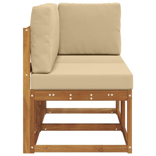 vidaXL Vonkaj&scaron;ia stredn&aacute; a rohov&aacute; pohovka 2 Kus Pr&iacute;rodn&aacute; a b&eacute;žov&aacute;