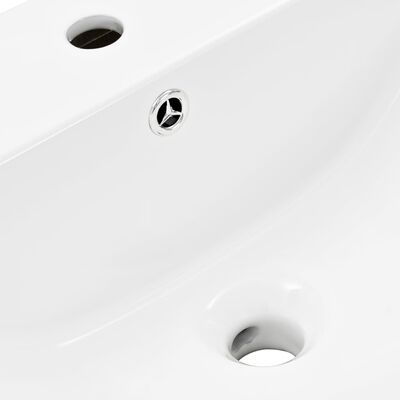 vidaXL Nástenné umývadlo biele 560x480x420 cm keramické