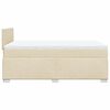 vidaXL Boxspring posteľ s matracom krémový 120x200 cm látka