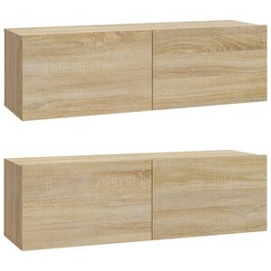 vidaXL N&aacute;stenn&eacute; TV skrinky 2ks dub sonoma 100x30x30cm kompozitn&eacute; drevo