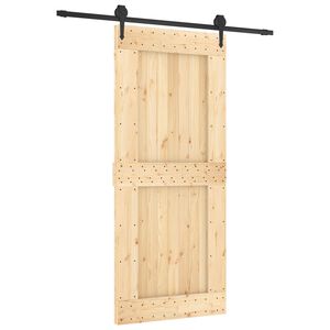 vidaXL Posuvn&eacute; dvere Pr&iacute;rodn&aacute; a čierna 90 x 210 cm