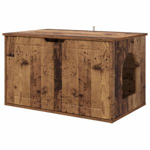 vidaXL Mačka Dom Star&eacute; drevo 85 x 55 x 50,5 cm Kompozitn&eacute; drevo
