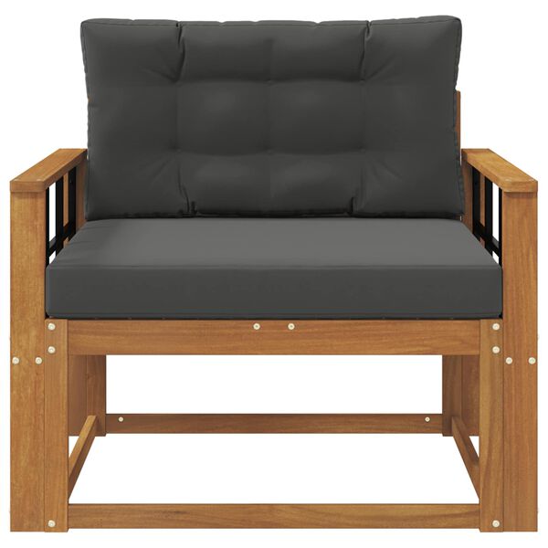 vidaXL Z&aacute;hradn&aacute; stredn&aacute; sedačka Pevn&eacute; ak&aacute;ciov&eacute; drevo Pr&iacute;rodn&aacute;