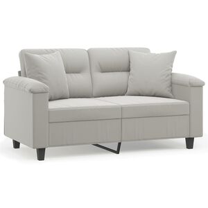 vidaXL 2-miestna pohovka s vank&uacute;&scaron;mi bledosiv&aacute; 120 cm mikrovl&aacute;kno