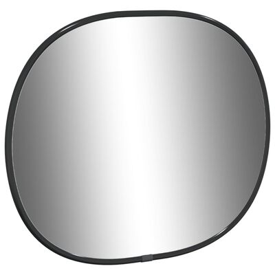 vidaXL Nástenné zrkadlo čierne 30x25 cm
