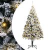 vidaXL Umel&yacute; vianočn&yacute; stromček Biela 180 cm PVC a Oceľ a Plast