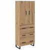 vidaXL Highboard so z&aacute;suvkou 2 pcs Remeseln&yacute; dub 69,5 x 34 x 180 cm