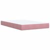 vidaXL Boxspring posteľ s matracom, ružov&aacute; 120x190 cm, zamat
