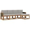 vidaXL Z&aacute;hradn&aacute; s&uacute;prava gaučov 5 pcs Pr&iacute;rodn&aacute; a svetlosiv&aacute; Polyester