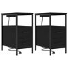 vidaXL Nočn&yacute; stol&iacute;k 2 ks Čierny dub 30 x 48 x 61 cm Kompozitn&eacute; drevo