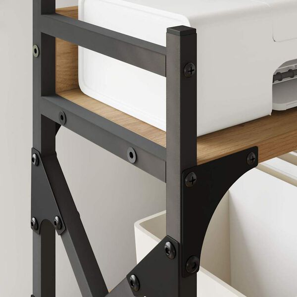 vidaXL Stojan na tlačiareň Remeseln&yacute; dub 40 x 20 x 40 cm