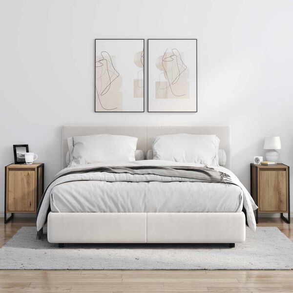 vidaXL Nočn&yacute; stol&iacute;k Remeseln&iacute;cky dub 39,5 x 30 x 50 cm