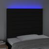 vidaXL Čelo postele s LED čierne 100x5x118/128 cm umel&aacute; koža