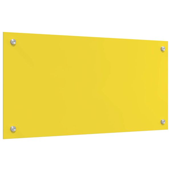 vidaXL Kuchynsk&yacute; backsplash Žlt&aacute; 80 x 40 x 0,6 cm tvrden&eacute; sklo