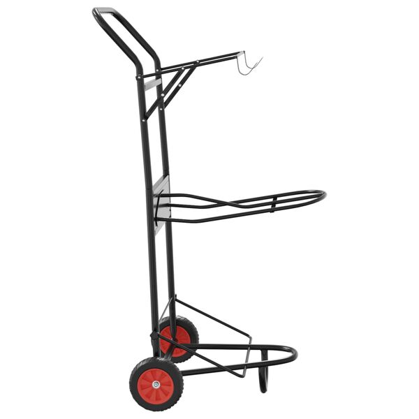 vidaXL Voz&iacute;k na sedlo skladac&iacute; čierny oceľov&yacute;